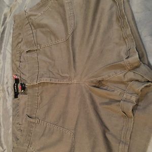 Grey mid thigh shorts